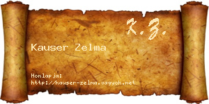 Kauser Zelma névjegykártya